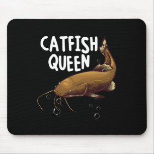 Funny Catfishing Art Women Mum Catfish Queen Fishi Mouse Pad