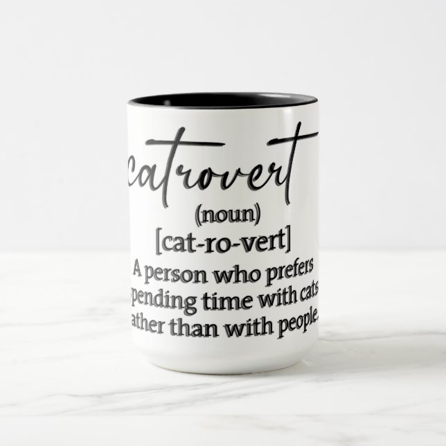 Funny Catrovert Definition Mug (Center)