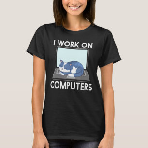 Funny Cats and Computers Halloween Kitty for pet l T-Shirt