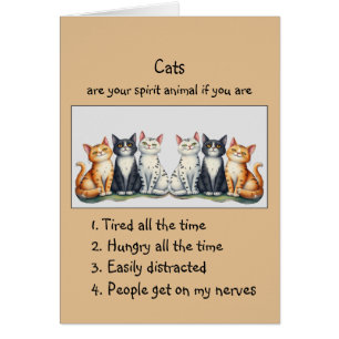 Funny Cats are Spirit Animal Humour Cute