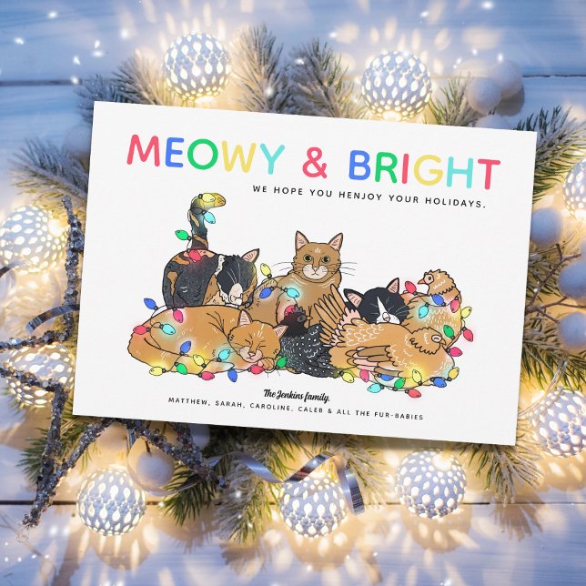 Funny Cats & Chickens Christmas Photo Holiday Card (Creator Uploaded)
