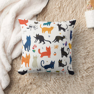  Funny Cats Decorative Pillow – Cute & Playful Cat