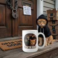Funny Cats in Hoodies Open The Door