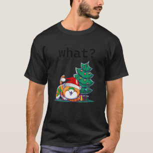 Funny Cats Lovers Shirt Cat Christmas Tree Lights 