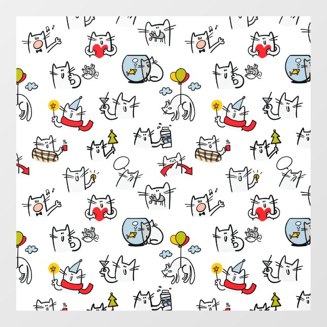 Funny cats, milk and magic. (Sheet)