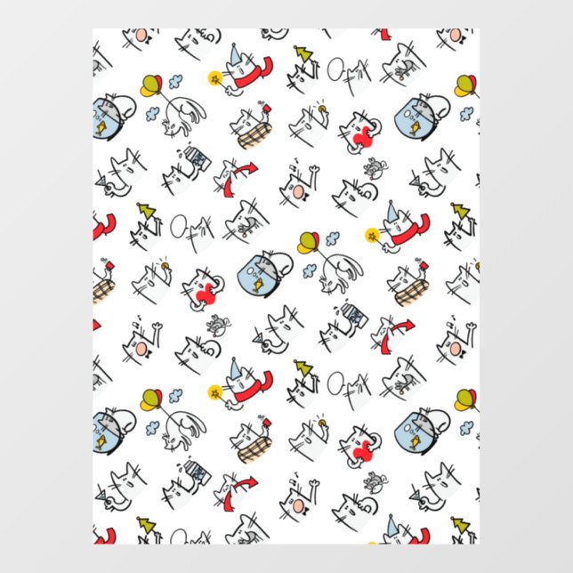 Funny cats, milk and magic. (Sheet)