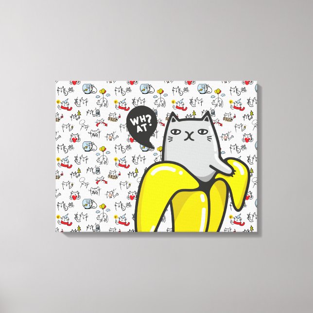 Funny cats, milk and magic. canvas print (Front)