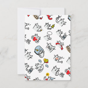 Funny cats, milk and magic. card