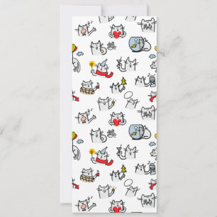 Funny cats, milk and magic. card