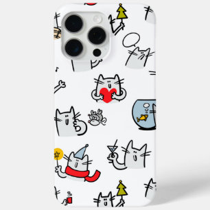 Funny cats, milk and magic. iPhone 15 pro max case