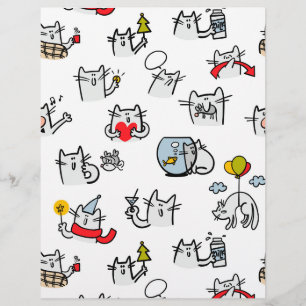 Funny cats, milk and magic. custom letterhead