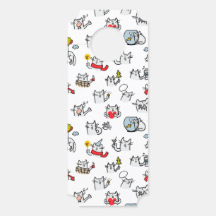 Funny cats, milk and magic. door hanger