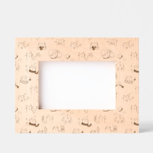 Funny cats, milk and magic. etched frames