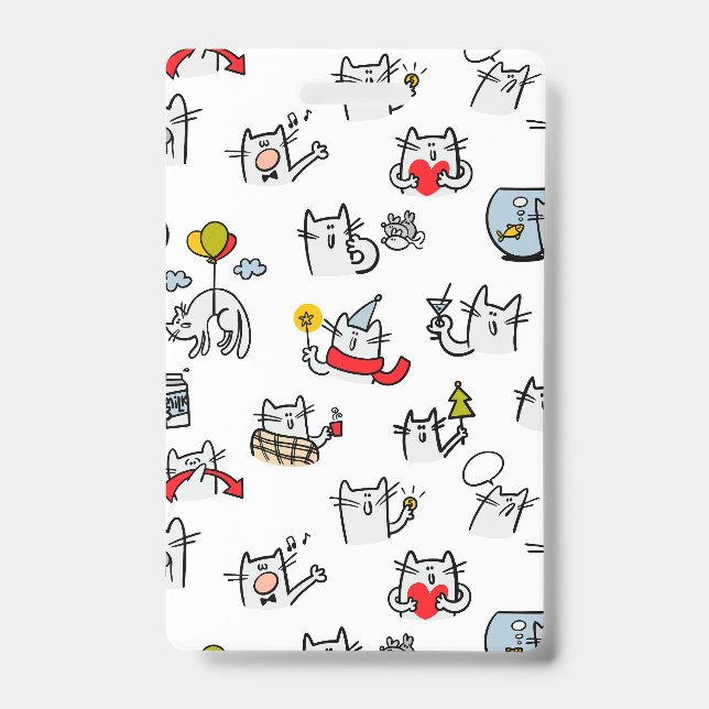 Funny cats, milk and magic. ID badge (Front)