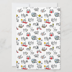 Funny cats, milk and magic. invitation