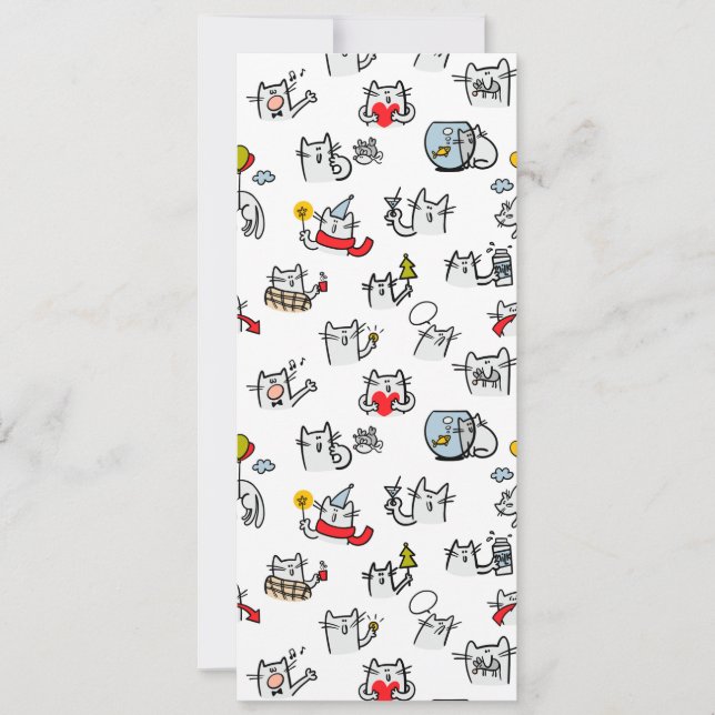 Funny cats, milk and magic. invitation (Front)
