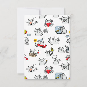 Funny cats, milk and magic. invitation