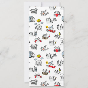 Funny cats, milk and magic. invitation