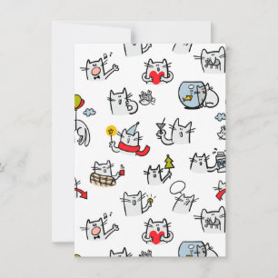 Funny cats, milk and magic. invitation