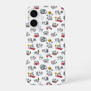 Funny cats, milk and magic. iPhone 16 case