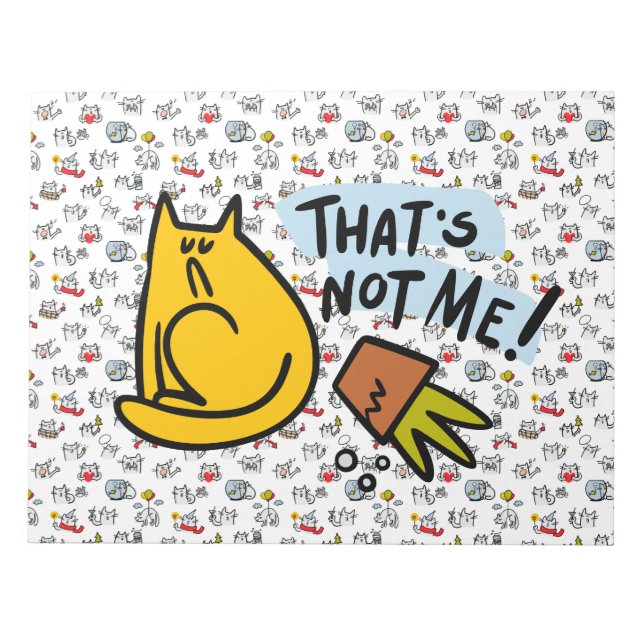 Funny cats, milk and magic. notepad (Front)