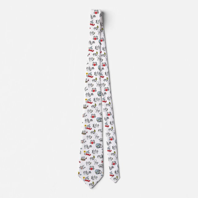 Funny cats, milk and magic. tie (Front)