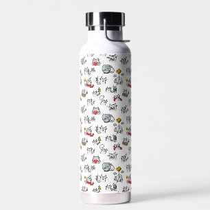 Funny cats, milk and magic. water bottle