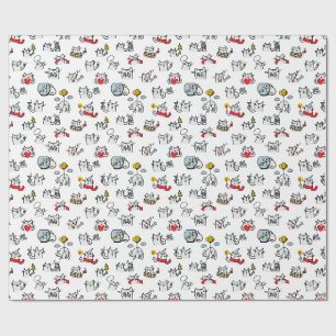 Funny cats, milk and magic. wrapping paper