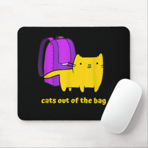 Funny Cats Out of The Bag Mouse Pad