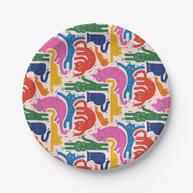 Funny cats paper plate (Front)