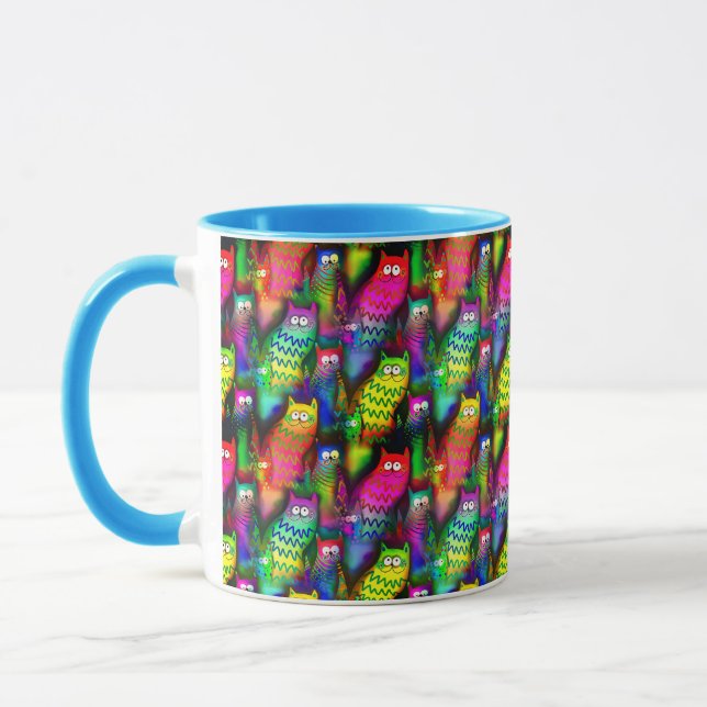 Funny Cats Pattern-54578 Mug (Left)