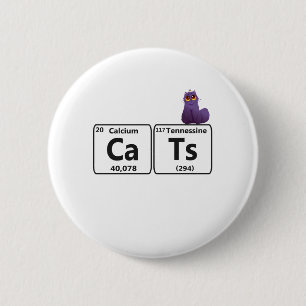 Funny Cats Periodic Table Elements Funny Science T 6 Cm Round Badge