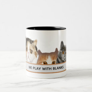 Funny Cats Playing Mahjong Coffee Mug