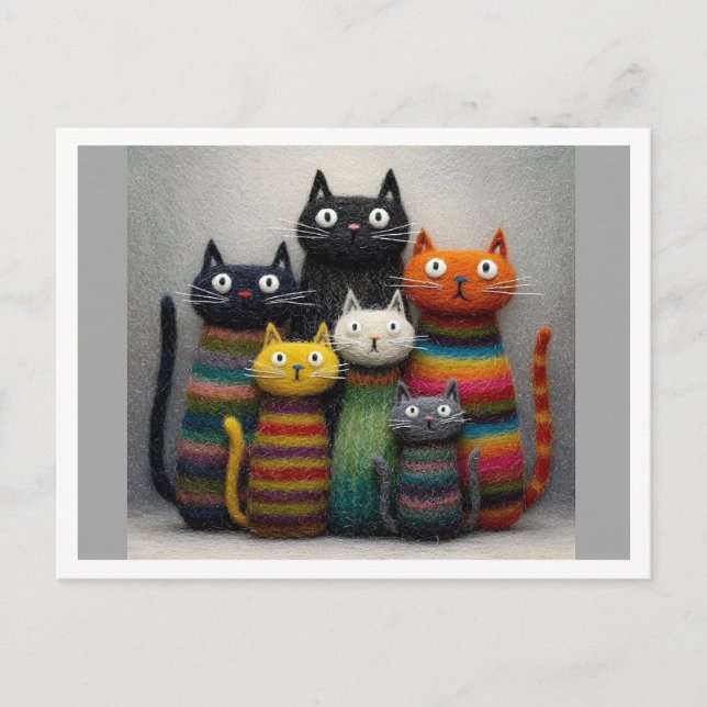 Funny cats. Postcard (Front)