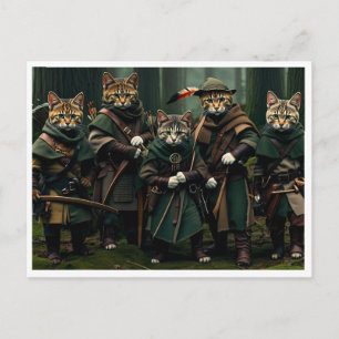 Funny cats. Postcard