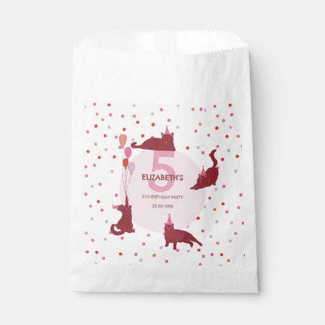 Funny Cats Purrfect Birthday Party Favour Bags (Front)