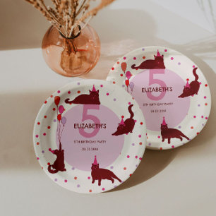 Funny Cats Purrfect Birthday Party Paper Plate