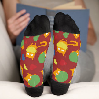 Funny cats with hearts. socks