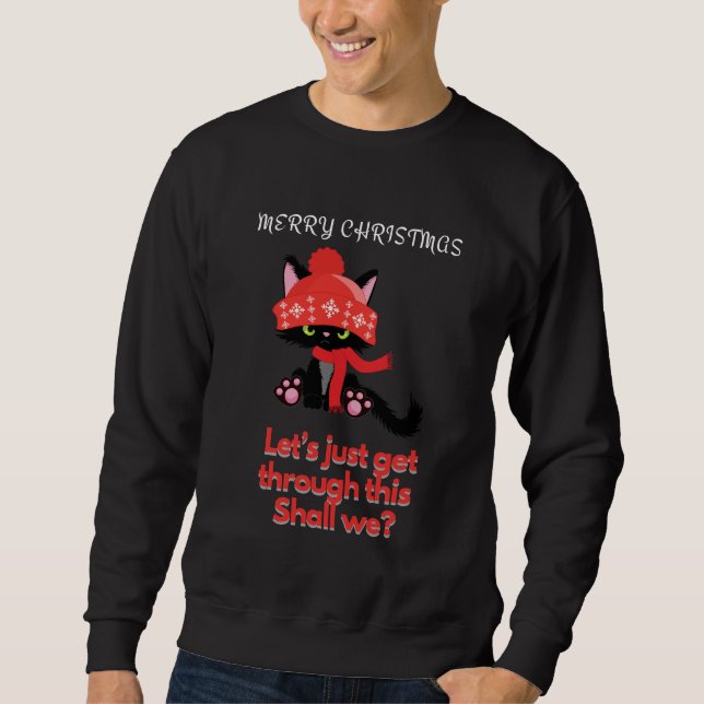 Funny Cats, xmas sweatshirt, cute, Sweater, Sweatshirt (Front)