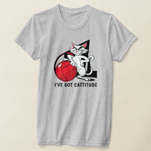 Funny Cattitude Cat T-Shirt