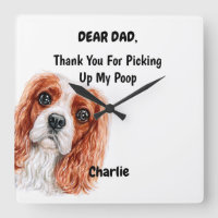 Funny Cavalier King Charles Spaniel Dad Canine Art