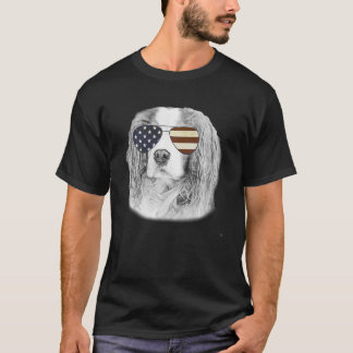 Funny Cavalier King Charles Spaniel Dog USA Americ T-Shirt