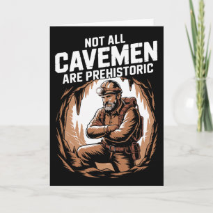 Funny Caving Spelunking Potholing Climbing Rescue Card