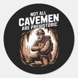 Funny Caving Spelunking Potholing Climbing Rescue Classic Round Sticker