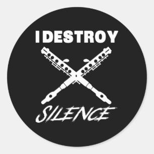 Funny Ccolo Shirt - I Destroy Silence New Year Gif Classic Round Sticker