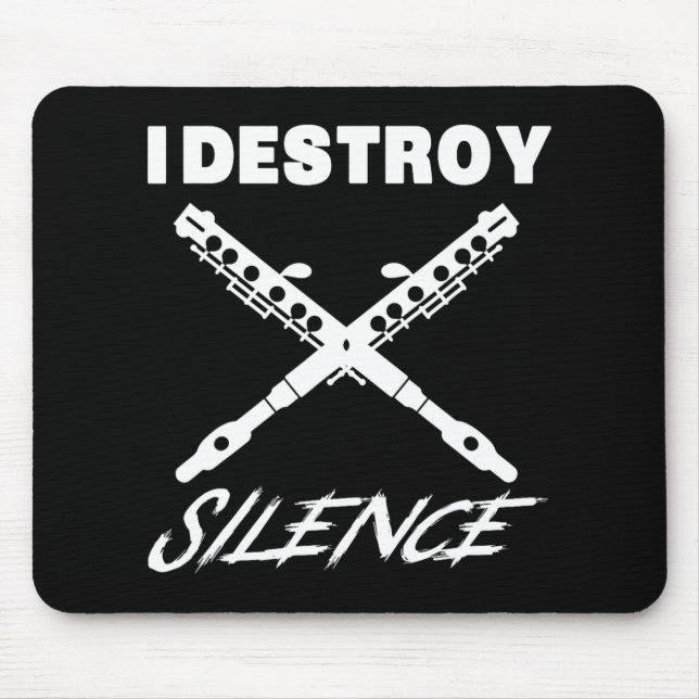 Funny Ccolo Shirt - I Destroy Silence New Year Gif Mouse Pad (Front)