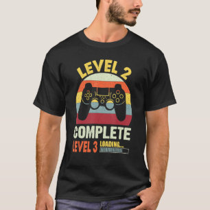 Funny Celebrate 2nd Wedding Vintage Retro Level 2 T-Shirt
