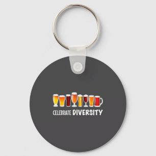 Funny Celebrate Diversity Beer Clothing For Him An Key Ring