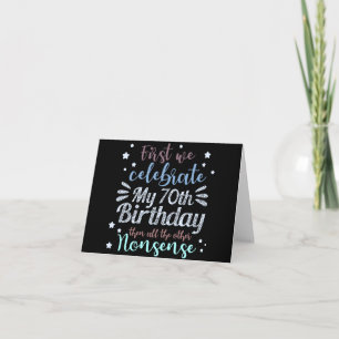 funny celebrating the 70th birthday card