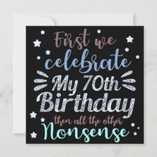 funny celebrating the 70th birthday invitation